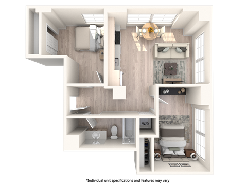 a floor plan of a 3 bedroom apartment